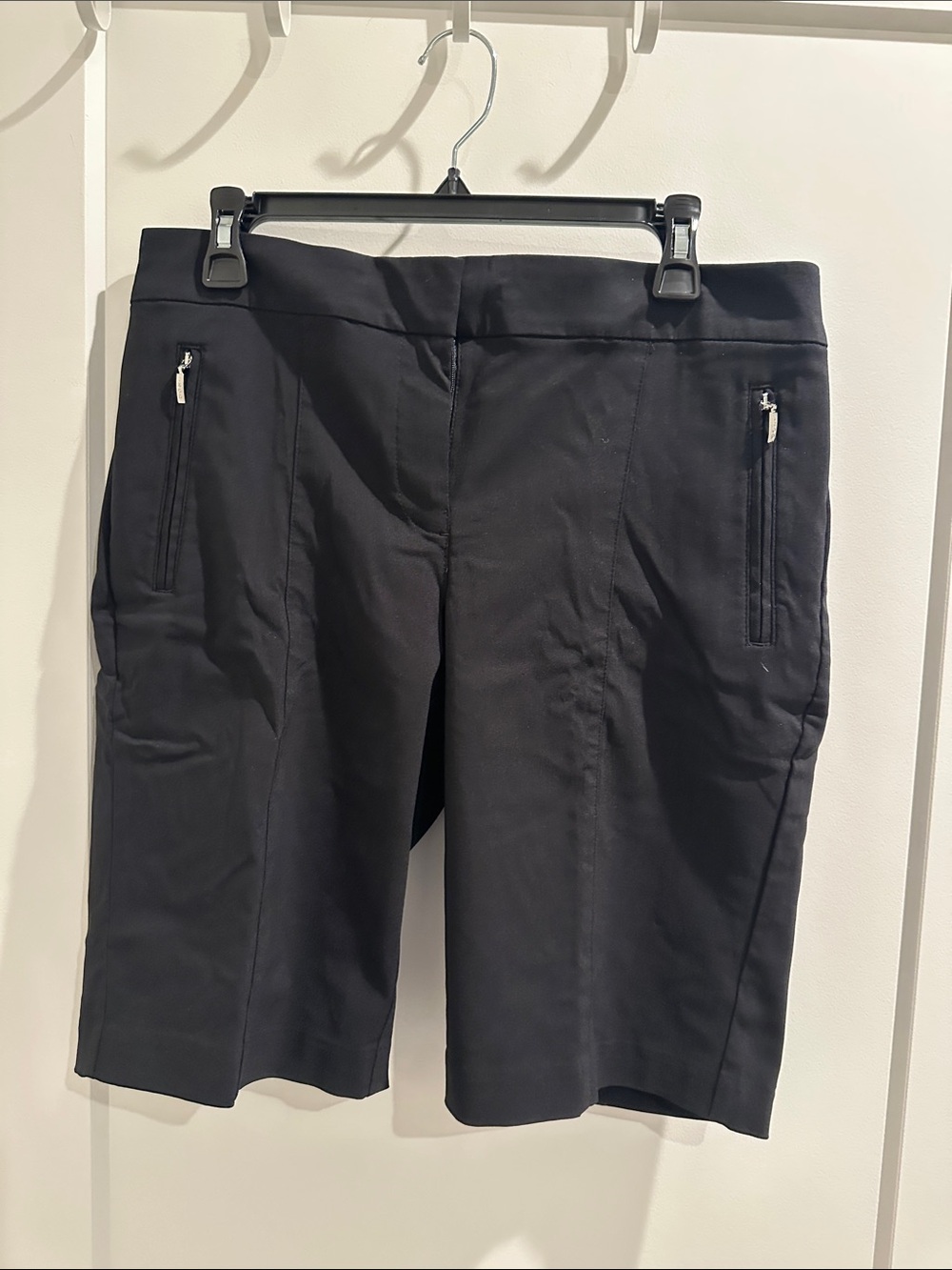 Black Women's Zip-Pocket Shorts